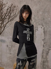 Fake Two-piece Slim Fit Long Sleeve Knitted Shirt