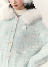 Icewave Fuzzy Hood Knit Jacket