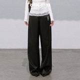 Old Money Retro PU Leather Pants