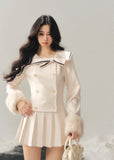 preppy winter dress women, pleated mini dress, slimming women dress, korean minimal dress, elegant short dress women, winter pleated skirt dress, refined women outfit, structured mini dress, feminine daily wear dress, premium women dress, aomalm dress style, classic preppy dress women, modern elegant dress, understated luxury women clothing, winter fashion dress