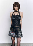 leather camisole women, punk tank top women, chain strap top, grunge outfit women, edgy outfit women, street style top, punk style clothing, y2k edgy outfit, alternative fashion women, black leather top, fitted camisole women, urban streetwear women, statement top women, cropped leather top, rebellious fashion outfit, underground fashion women, dark aesthetic outfit, edgy streetwear women, strappy tank top women, modern punk fashion