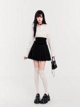 Retro Black & White Waist Shirt