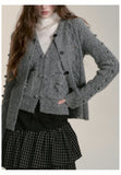 Wool Knit Cardigan & Vest Set