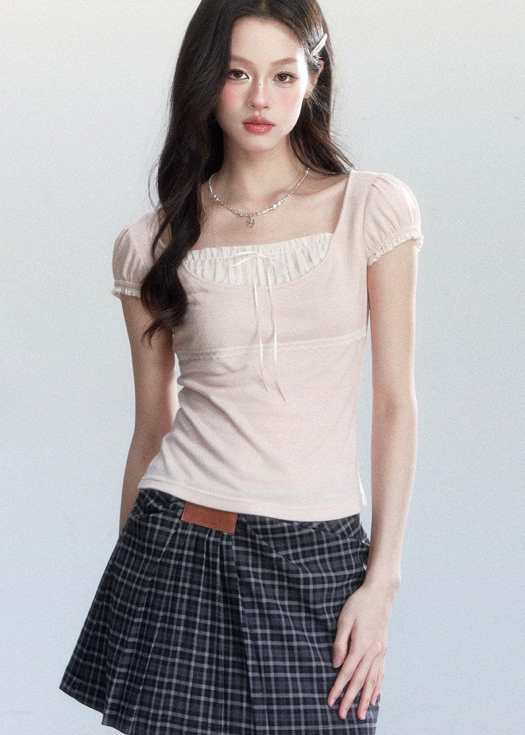 casual spring outfits women, spring outfits for women, two piece set women, plaid skirt set, korean feminine outfit, coquette outfit, soft girl outfit, aesthetic outfit women, vintage style outfit, cute spring outfit, romantic casual outfit, korean style set, everyday outfit women, lightweight summer outfit, stylish two piece outfit, soft aesthetic clothing, date outfit women, trendy korean fashion, feminine outfit ideas, delicate outfit women