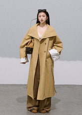 リヨセルコットンロングトレンチ