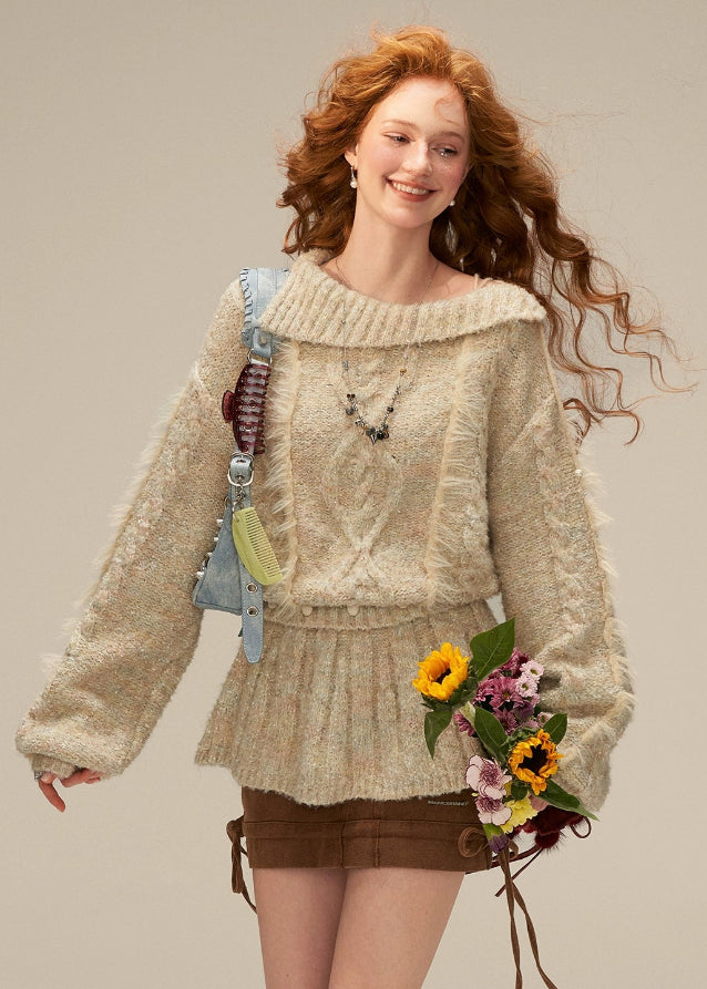 twist knit lapel cardigan women, belted waist knit jacket, large lapel sweater coat fw2025, quiet luxury knitwear women, korean elegant knit jacket, fall winter knit cardigan 2025, waist strap mid length sweater, refined twist knit outerwear, nowa tokyo premium knit fashion