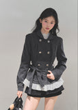 AOMALM blazer, French style blazer women, Korean feminine blazer, winter women blazer, waist tie blazer, tailored blazer women, soft structure blazer, elegant winter jacket women, Korean fashion blazer, French chic outerwear, slim fit blazer women, autumn winter blazer, feminine jacket women, casual dressy blazer, Korean aesthetic clothing