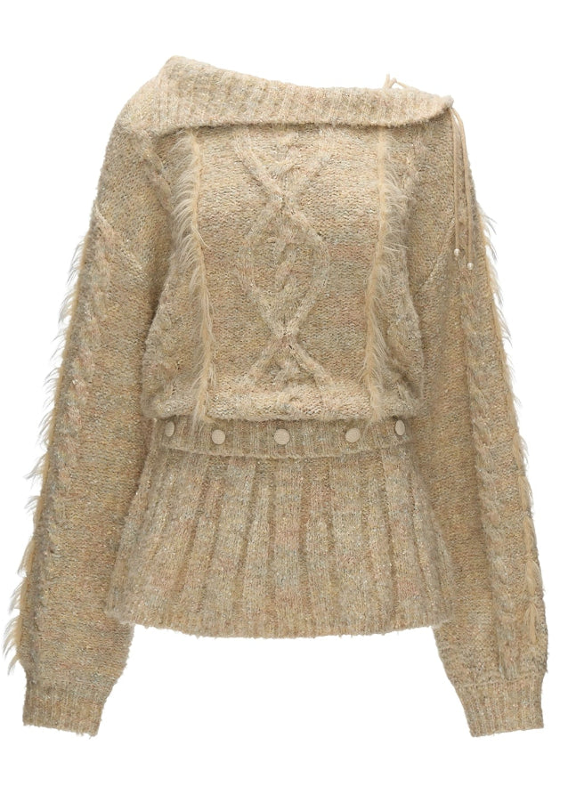 twist knit lapel cardigan women, belted waist knit jacket, large lapel sweater coat fw2025, quiet luxury knitwear women, korean elegant knit jacket, fall winter knit cardigan 2025, waist strap mid length sweater, refined twist knit outerwear, nowa tokyo premium knit fashion