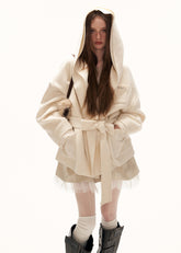 double layer coat women, oversized lapel jacket, y2k winter coat women, fluffy strap coat, high end women outerwear, foreign style jacket women, loose fit winter jacket, statement winter coat, trendy winter outerwear, mamc coat style, belted winter jacket, premium fashion coat women, modern street coat, layered design jacket, y2k fashion outerwear