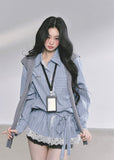 lace striped shirt women
french lace blouse
korean style striped top
ruffle lace trim shirt
long sleeve lace shirt women
autumn commuter blouse
elegant lace shirt outfit
korean american fashion top
slimming lace striped blouse
vintage lace ruffle top
romantic french style shirt
casual chic lace shirt women