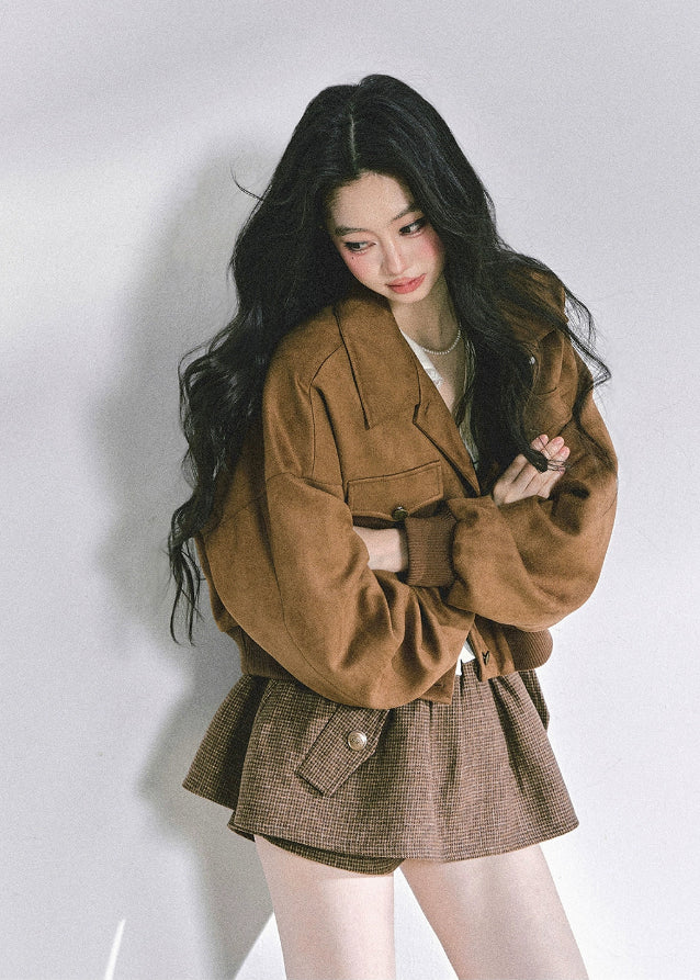 korean skirt, plaid mini skort, trendy bubble skirt, street style skirt, high waist mini skirt, puff skirt women, kfashion skirt, soft girl mini skirt, korean american style clothes, fall winter mini skirt