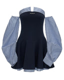 パッチワークチェック柄バンドゥ