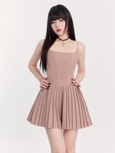 Silhouette three-color classic waist A-line dress