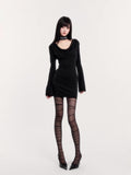 Dark Muse Collar Bodycon Dress