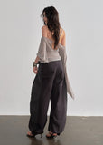 JNYLON halter shawl top women, Korean stylish asymmetric blouse, retro romantic polka dot top, modern Korean fashion halter top, chic draped shawl sleeve blouse, trendy Korean street chic outfit, lightweight chiffon halter blouse women, stylish layered halter top Korean style, urban fashion shawl sleeve top, fashionable Korean asymmetric blouse