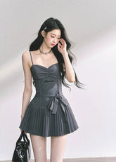 off shoulder top, slanted shoulder shirt, fake two piece top, korean street fashion, draped knit top, long sleeve slim fit top, elegant french blouse, asymmetric neckline, y2k inspired top, autumn fashion women, seoul aesthetic, trendy korean clothing, soft girl outfit, chic minimalist knitwear, nom alm collection