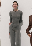 Soft Knit Pullover & Bootcut Pants Set Casual Lounge Edit
