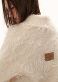 loop yarn cardigan women, fleece knit cardigan, oversized lazy sweater, y2k cozy knitwear, white knit cardigan women, loose fit winter sweater, street style cardigan women, plush knit sweater, trendy fall winter knit, mamc cardigan style, casual oversized knit, soft fleece sweater women, fashion knit jacket, y2k street sweater, cozy women cardigan