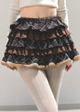 maillard skirt, plaid puff skirt, puffy cake skirt, high waist mini skirt, Korean fashion skirt, AOMALM skirt, autumn winter mini, layered ruffle skirt, tiered plaid skirt, cottagecore plaid skirt, feminine Korean style, winter mini skirt, warm plaid mini, puff silhouette skirt, checkered puffy skirt, high waist ruffle mini, A-line puff skirt, cute winter skirt, soft girl style skirt, kawaii mini skirt, stylish puffy skirt
