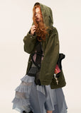 distressed cargo jacket women, frayed utility jacket, vintage workwear coat ladies, fall winter 2025 outerwear women, loose casual commuter jacket, korean street fashion jacket, lazy fit grunge outerwear, washed vintage cargo coat, nowa tokyo retro street style
