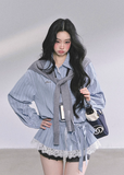 lace striped shirt women
french lace blouse
korean style striped top
ruffle lace trim shirt
long sleeve lace shirt women
autumn commuter blouse
elegant lace shirt outfit
korean american fashion top
slimming lace striped blouse
vintage lace ruffle top
romantic french style shirt
casual chic lace shirt women