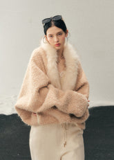 plush winter jacket women, faux fur jacket women, french style winter coat, korean minimal outerwear, slim fit winter jacket, elegant women outerwear, soft plush coat women, refined winter layering, premium women jacket, aomalm jacket style, understated luxury winter wear, feminine winter coat, warm lightweight jacket women, modern women outerwear, gentle style winter jacket