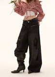 black jeans women, ripped jeans women, straight leg jeans, korean fashion jeans, street style outfit, distressed denim jeans, casual outfit women, loose fit jeans women, edgy fashion outfit, everyday denim pants, aesthetic outfit women, vintage style jeans, relaxed fit denim, urban style outfit, baggy jeans women, casual chic outfit, fashion forward denim, spring summer jeans, trendy denim outfit, statement jeans women