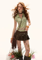 summer 2026 outfits, summer outfit ideas, vacation outfit women, brunch outfit women, picnic outfit women, casual summer outfits women, sheer green top, vintage polo top women, flutter sleeve blouse, beaded summer top, french vintage outfit, european summer outfit, lightweight summer blouse, romantic summer fashion, soft aesthetic clothing