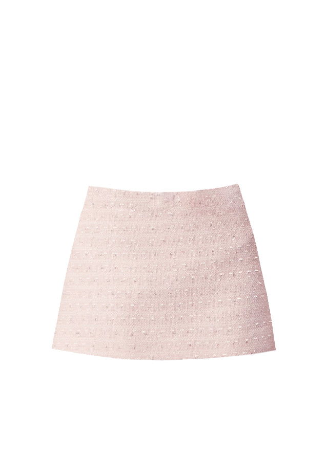 Fragileheart tweed set, pink bow jacket, luxury Korean fashion, elegant two-piece outfit, pastel tweed suit, quiet luxury womenswear, soft pink ensemble, French small fragrance style, K-fashion 2025, feminine office outfit, luxury tweed mini skirt set, romantic pastel look, modern elegant fashion, couture-inspired outfit