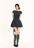 boat neck dress women, mini dress women, a line dress women, korean fashion dress, slim fit dress women, elegant mini dress, structured dress women, summer outfit ideas, work outfit women, chic minimal dress, short sleeve dress women, parisian style dress, casual elegant outfit, everyday dress women, flattering waist dress, modern feminine outfit, clean silhouette dress, office casual dress, simple elegant dress, refined mini dress