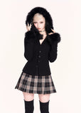 VOCK, y2k skirt, plaid pleated skirt, fake two-piece skirt, layered mini skirt, Shibuya hot girl style, Japanese street fashion, plaid mini skirt women, slim pleated skirt, K-fashion skirt, short skirt street style, aesthetic mini skirt, retro plaid skirt, schoolgirl pleated skirt, trendy 2025 skirt, streetwear mini skirt women, VOCK plaid skirt, spliced design skirt, kawaii dark fashion skirt