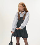 Denim short suspender dress