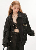 Patchwork loose street jacket