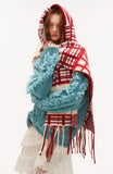 Check scarf casual all-match