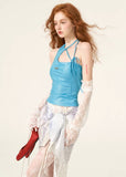 Solid color vest inner wear backless