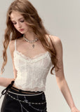 Heavy velvet lace camisole tops and bottoming shirts
