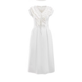 アフタヌーンパールホワイトレースドレス