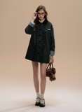 Retro College Dark Gray Wool Coat