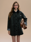 Retro College Dark Gray Wool Coat