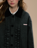 Retro College Dark Gray Wool Coat