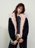 Reversible Black & Pink Faux Fur Parka