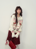 Vintage Fawn Fair Isle Knit Cardigan
