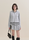 Chic Gray Sweater Jacket & Flowy Tutu Skirt Ensemble