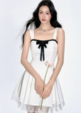 Romantic Bow Lace Strap Dress