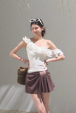 Ruffled Bohemian One-Shoulder Top
