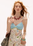 Graffiti Layered Strap High end Design Dress