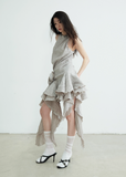 Handmade Irregular Ruffle Sculpture Dress