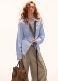 Blue Pleat Shirt