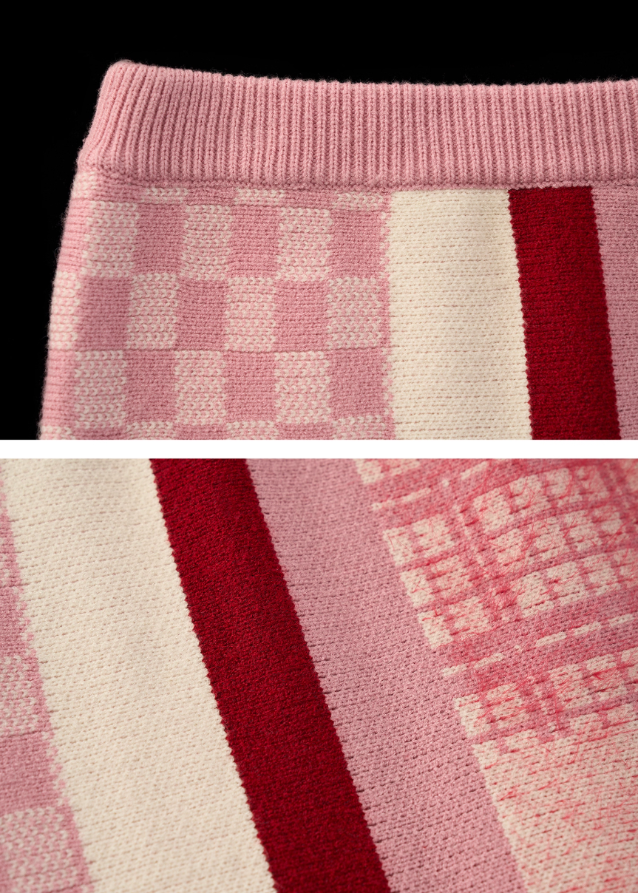 pink fringe plaid skirt, floral patchwork skirt women, spliced design slim mini skirt, niche autumn winter skirt 2025, korean street feminine style, romantic patch skirt women, cute core pink plaid skirt, slimming high end skirt women, nowa tokyo niche fashion skirt
