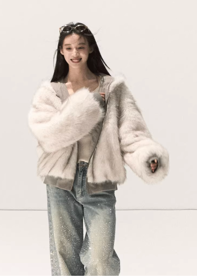 korean eco fur hooded jacket, reversible faux fur coat women, korean thickened winter jacket, seoul fashion fur hoodie coat, korean fluffy outerwear women, reversible warm plush jacket, korean minimal cozy coat, eco-friendly fur jacket women, soft dual-side hooded coat, korean winter street style outfit, reversible fluffy hood coat, trendy faux fur jacket korea, korean winter casual fur hoodie, soft minimalist outerwear, cozy hooded thick fur jacket